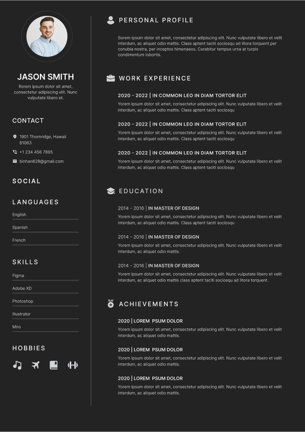 Resume Template Mosaic